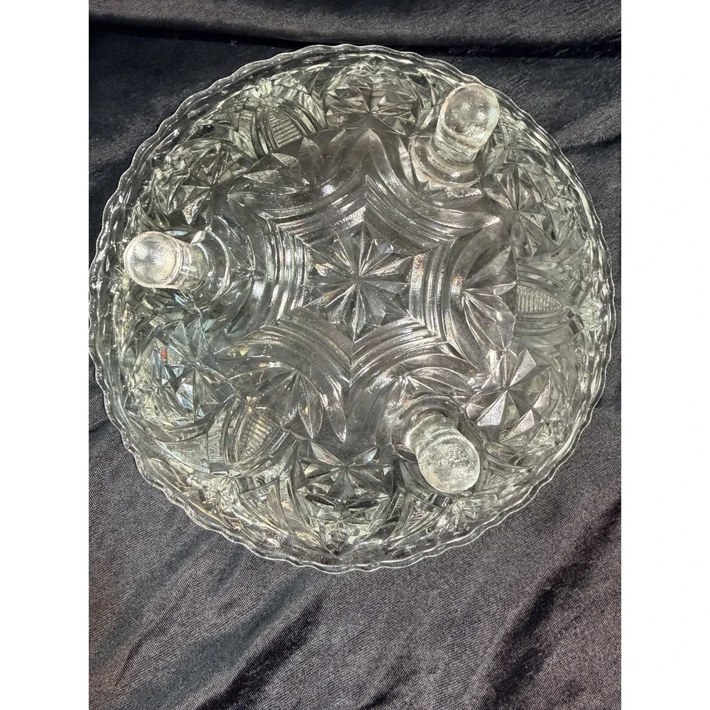 VTG Hobstar /Fans Design Candy Dish 9.25
